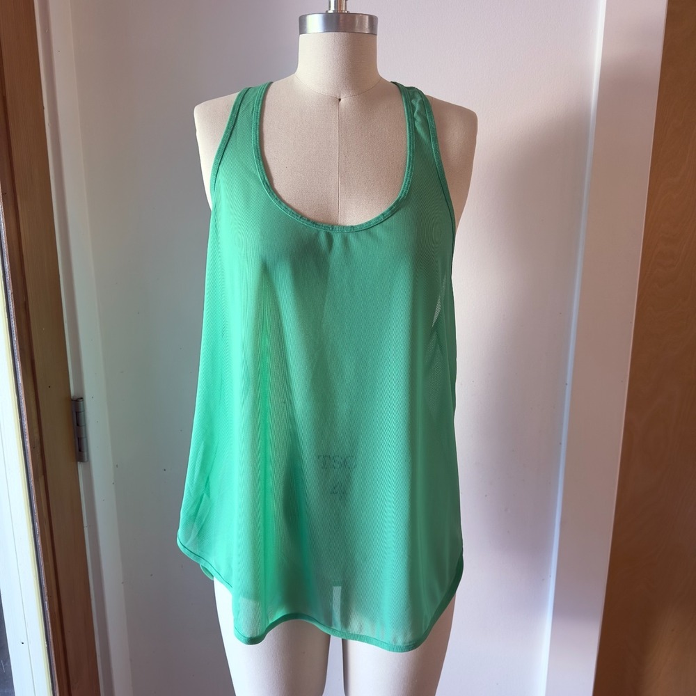 💚 Lululemon 105 Workout Gym Tank Top-Lightweight Mesh-Size 8-W1DR7S-Bali Breeze